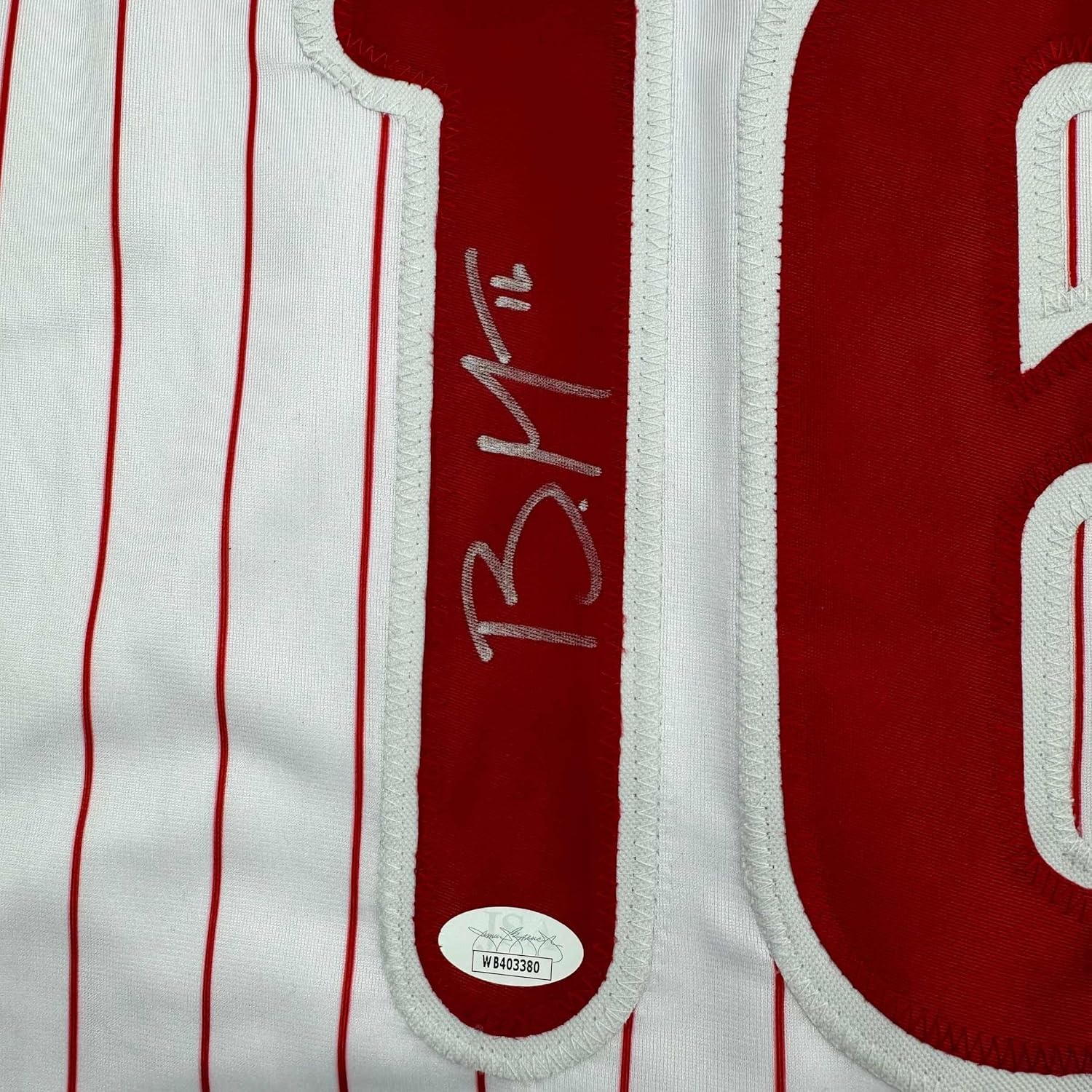Autographed Philadelphia Phillies Brandon Marsh Framed Baseball Jersey - Image 2
