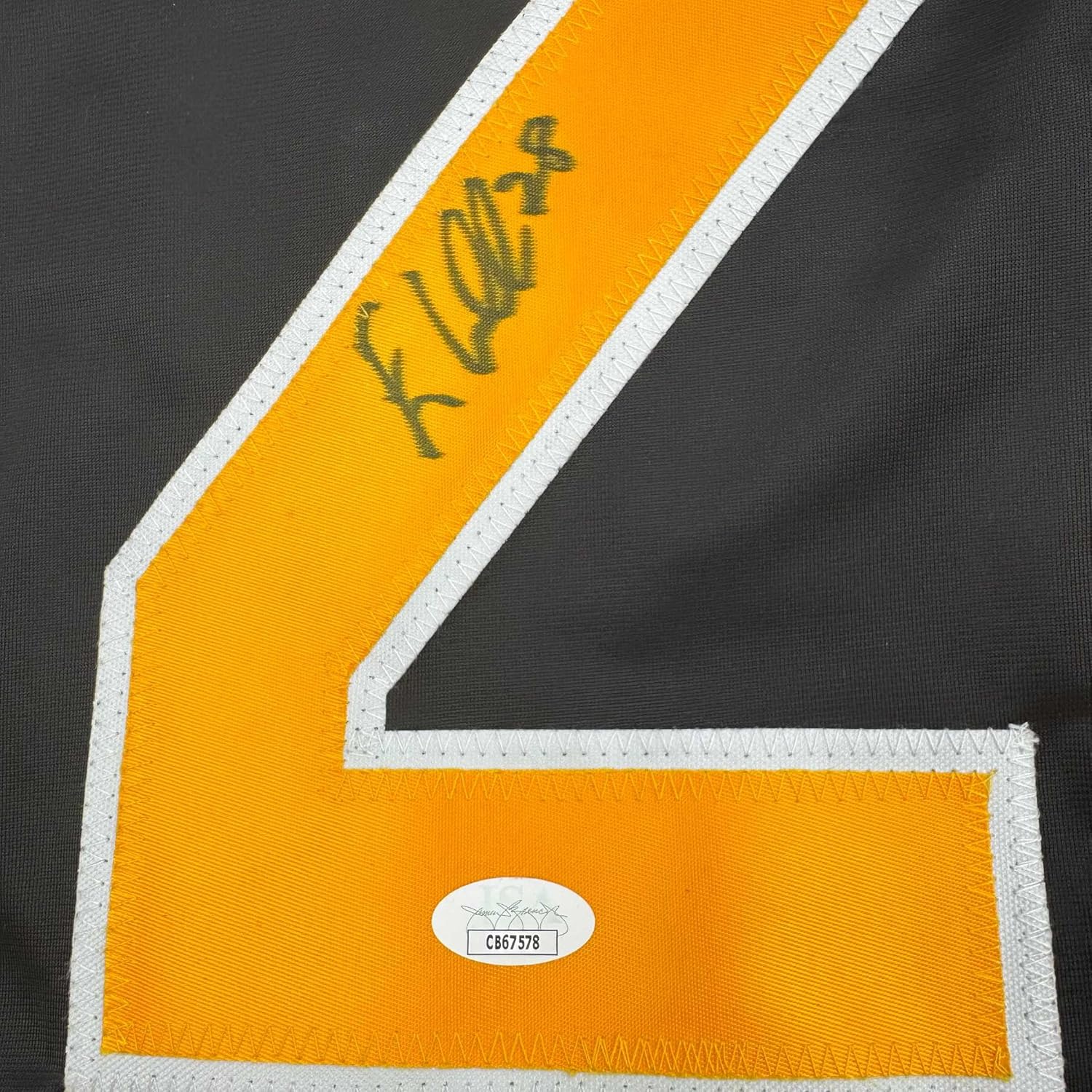 Framed Autographed/Signed Elias Lindholm 35x39 Boston Black Hockey Jersey JSA COA - Image 2