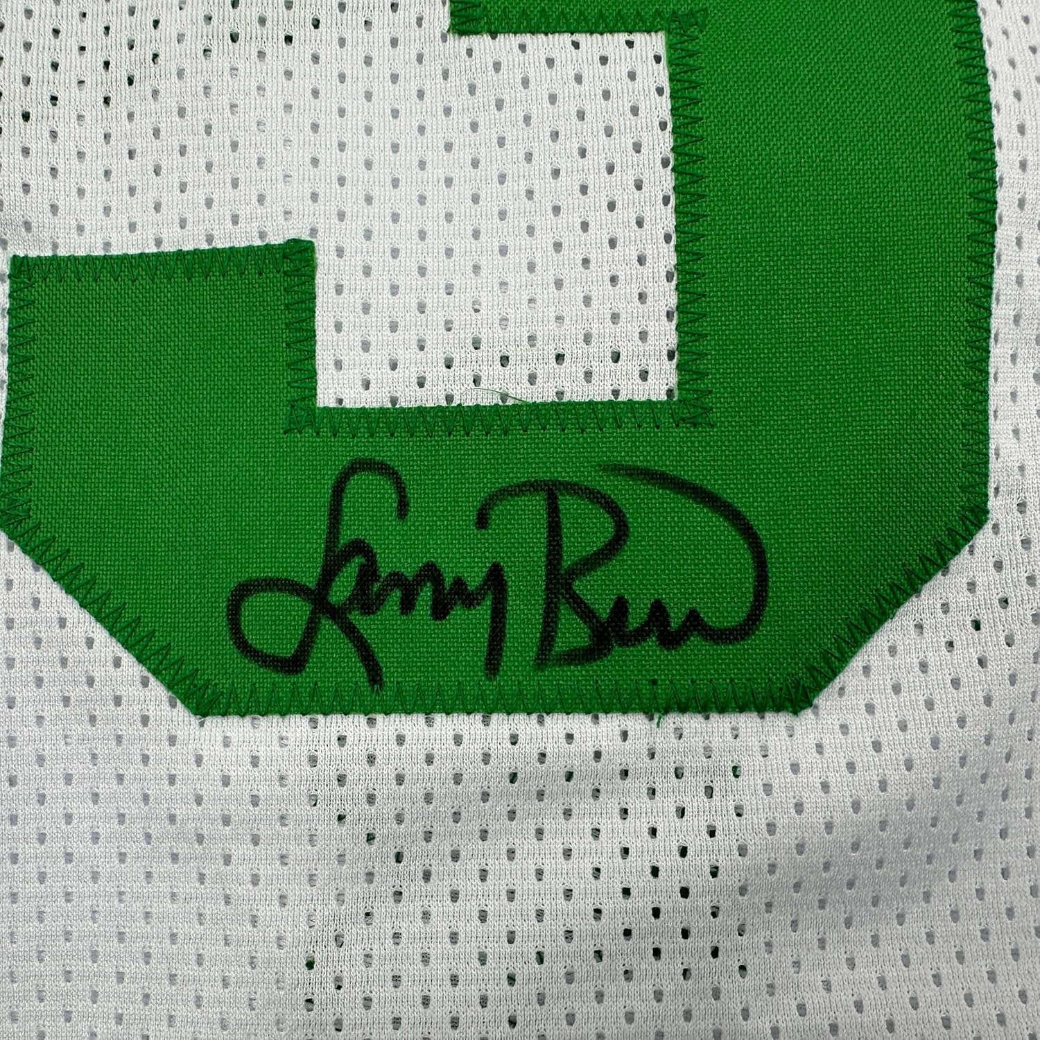 Autographed Larry Bird Boston Celtics White Basketball Jersey - Image 2