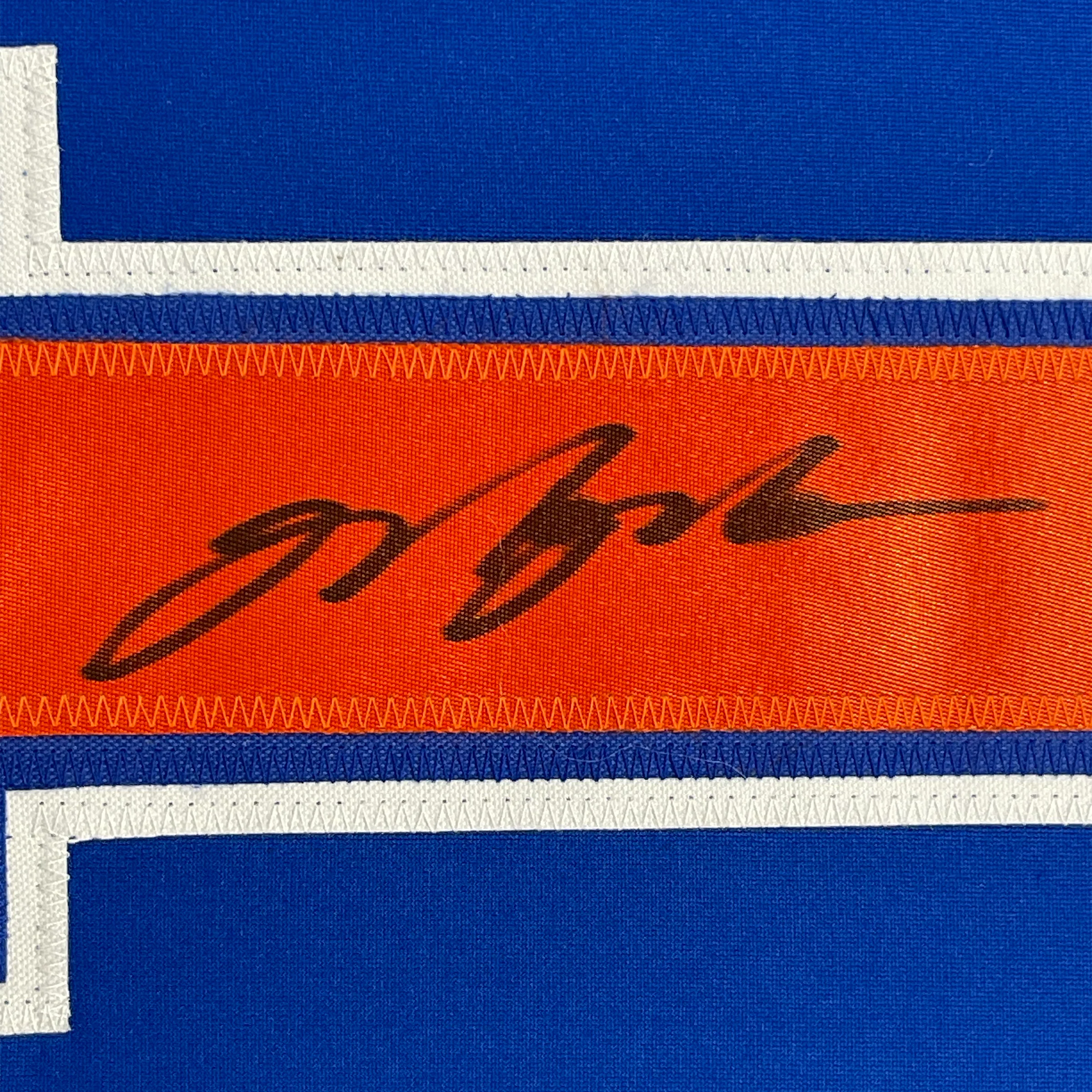 Autographed Framed Mark Messier Edmonton Blue Hockey Jersey - Image 2