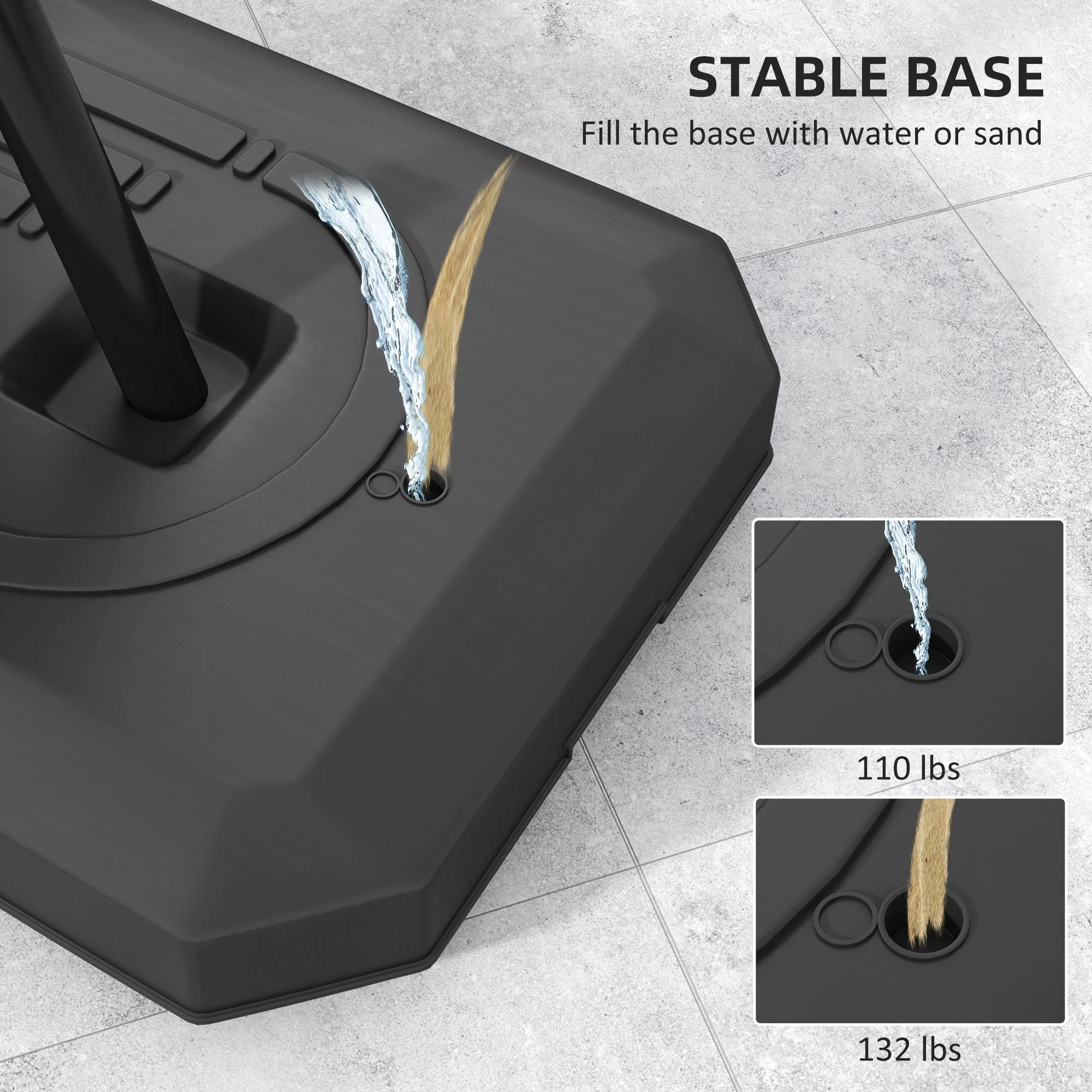 Freestanding Adjustable Basketball Hoop with 44" Shatterproof Backboard & Wheels - Image 6