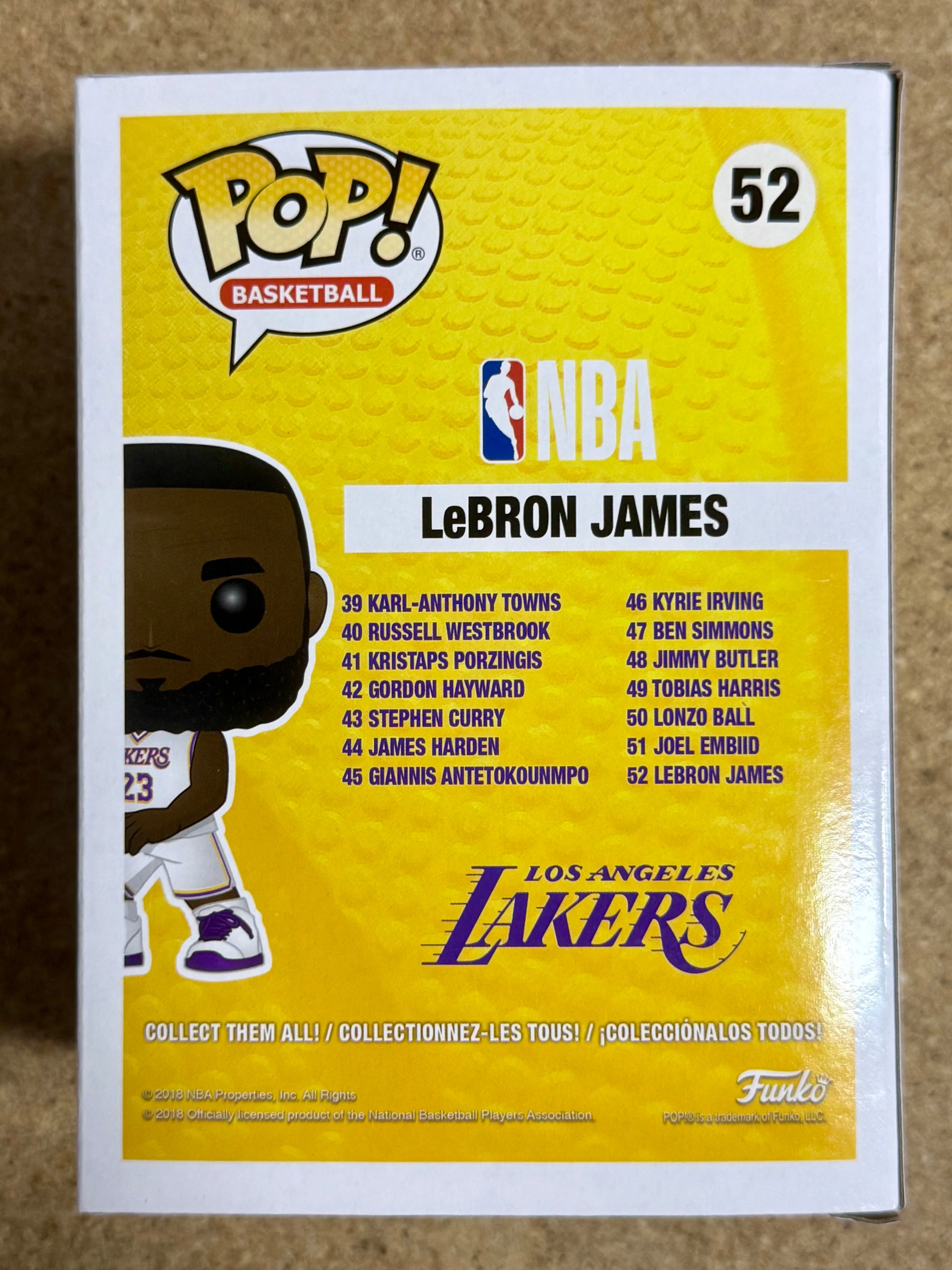 Funko Pop! Basketball Lebron James Dribbling #52 NBA Los Angeles LA Lakers - Image 3