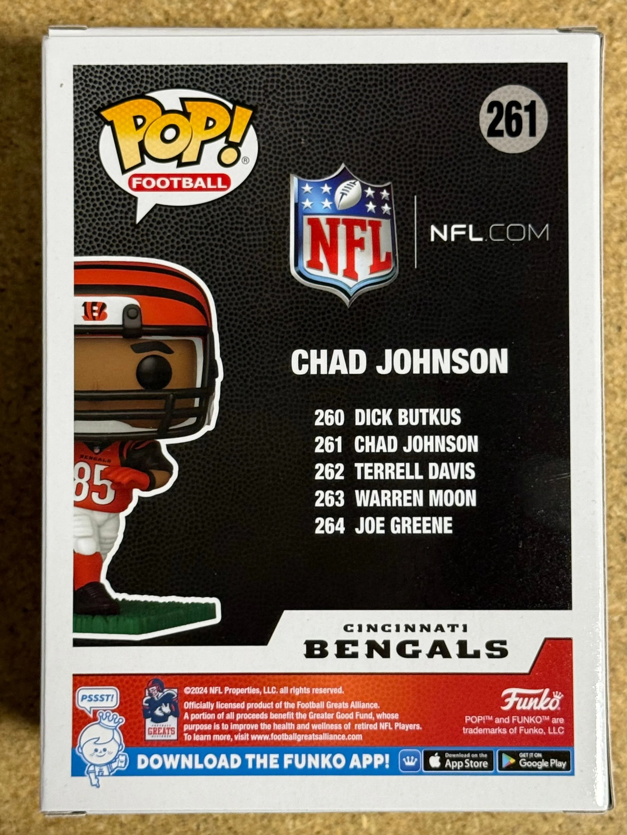 Funko Pop! Football Chad Johnson (Ocho-Cinco) #261 NFL Cincinnati Bengals 2024 - Image 3
