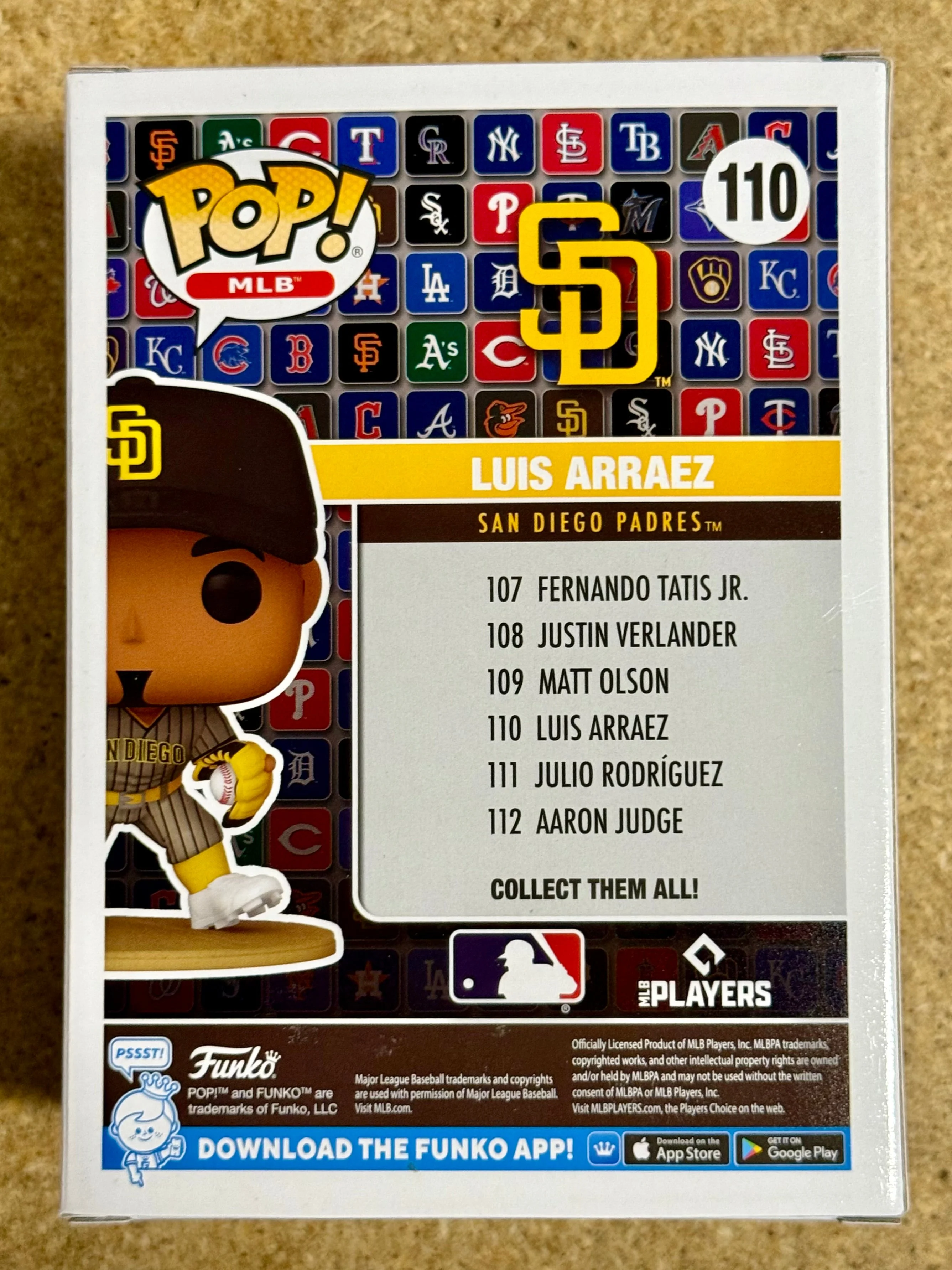 Funko Pop! MLB Luis Arraez #110 San Diego Padres 2024 Infielder - Image 3