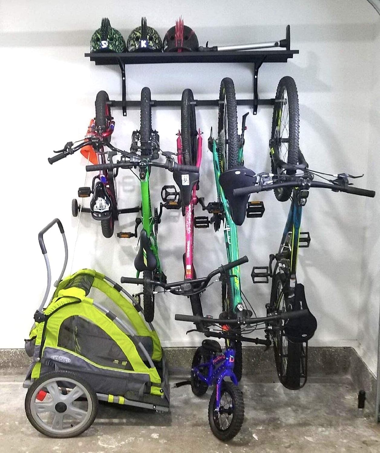 G-Bike Solid Shelf Wall Storage System | Holds 5 Bikes - Image 3