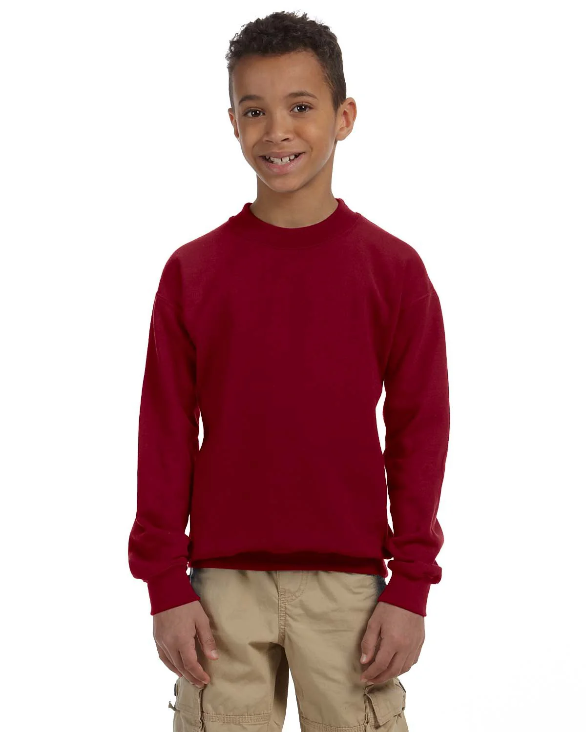 Gildan G180B Youth Heavy Blend 50/50 Fleece Crew - Image 4