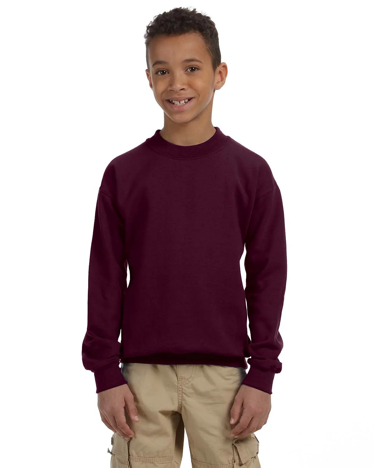 Gildan G180B Youth Heavy Blend 50/50 Fleece Crew - Image 6