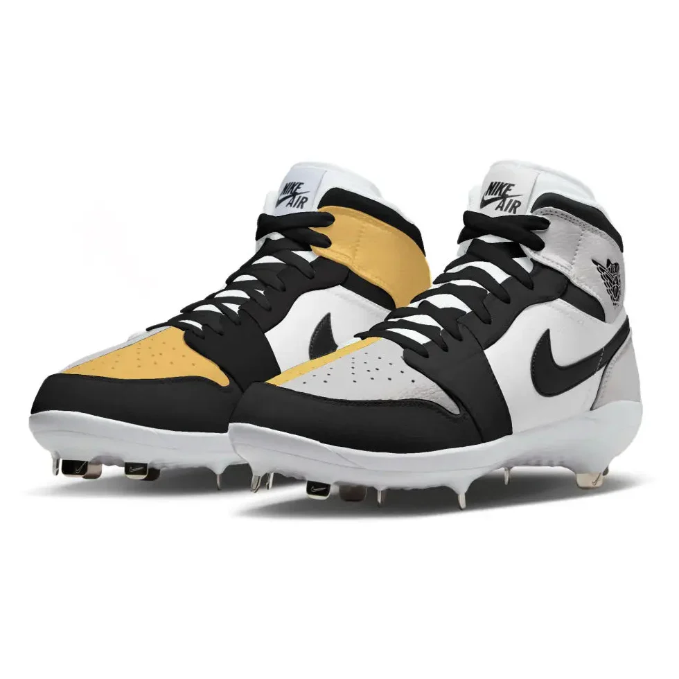 "Golden Homage to Home" Jordan 1 Retro Cleats - Image 2