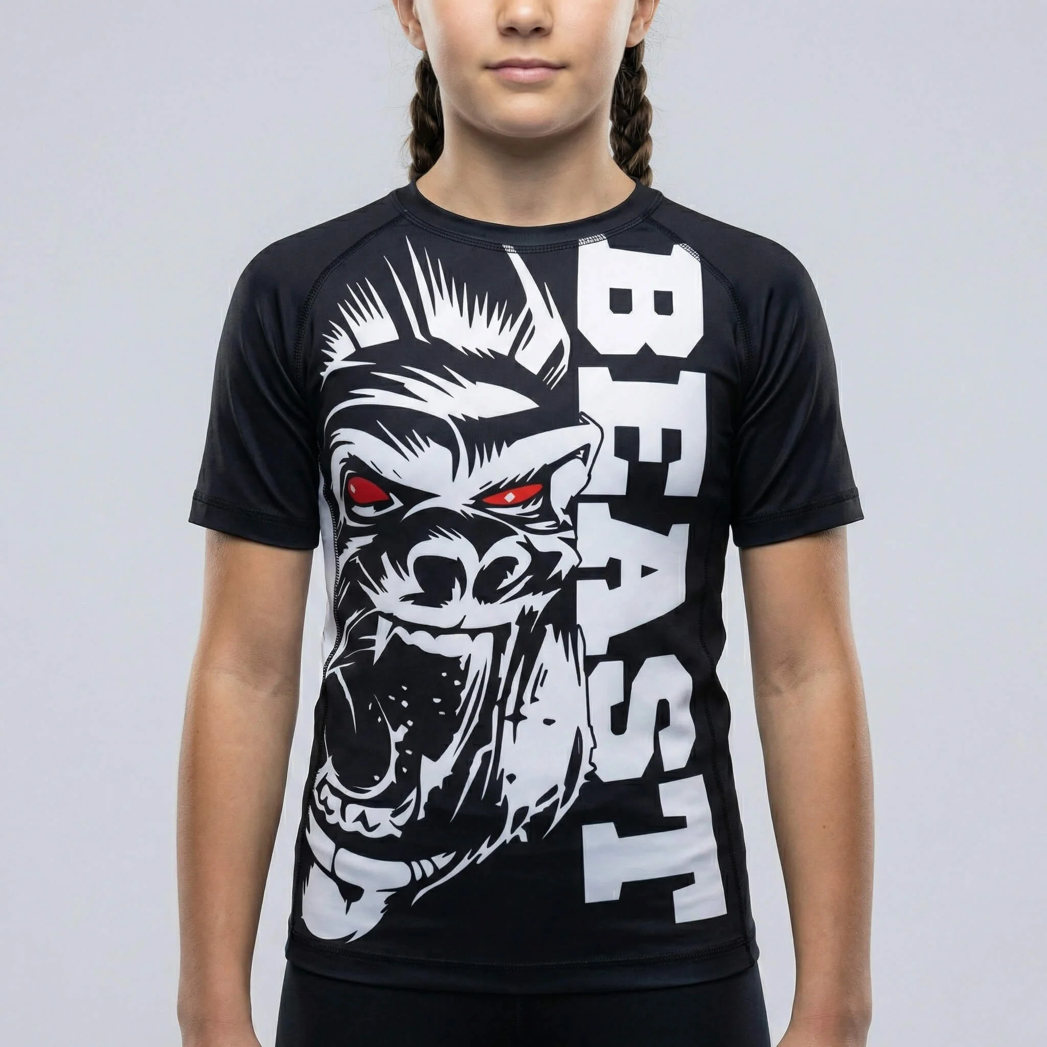 Gorilla Beast Kids Short Sleeve Rash Guard - Image 2
