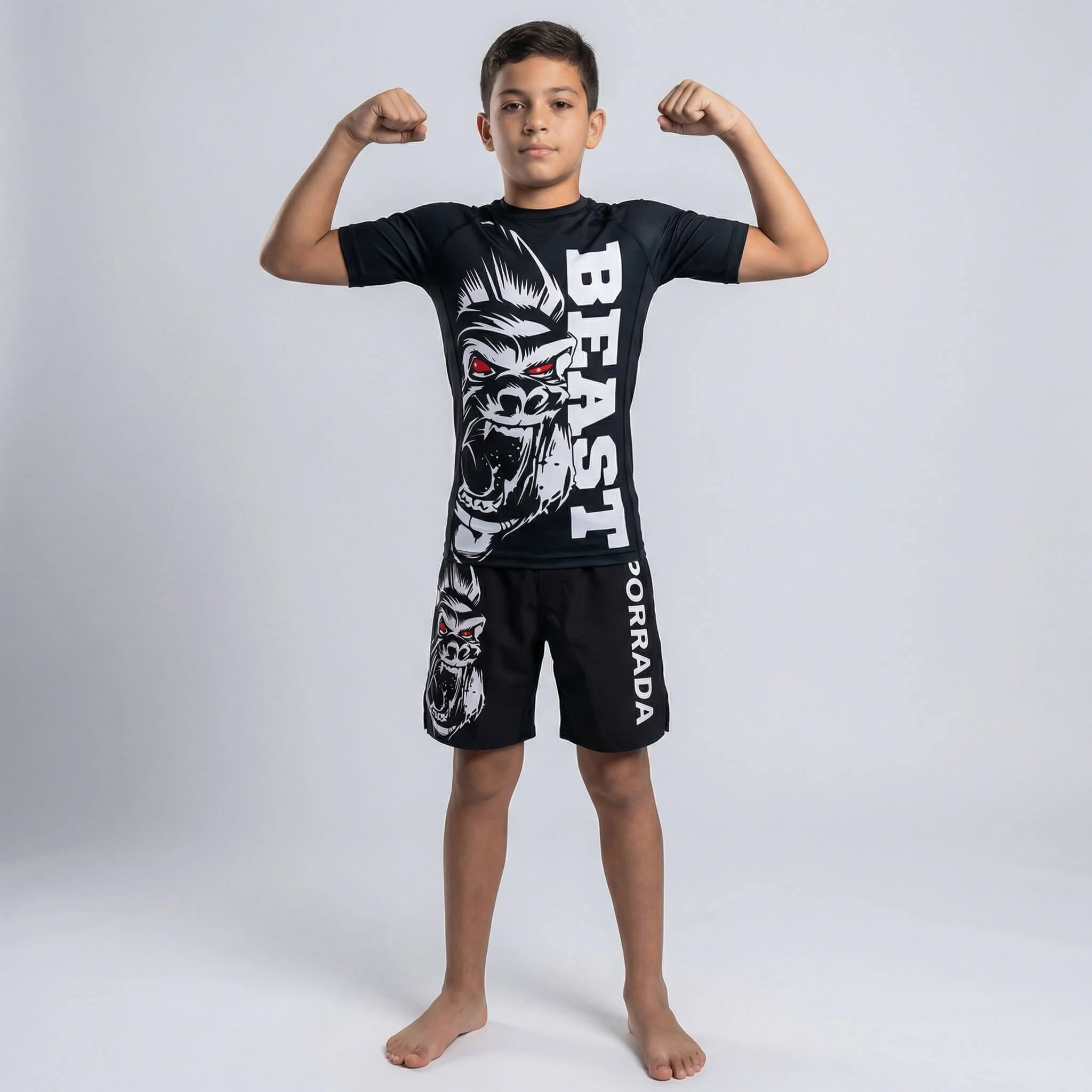 Gorilla Beast Kids Short Sleeve Rash Guard - Image 4
