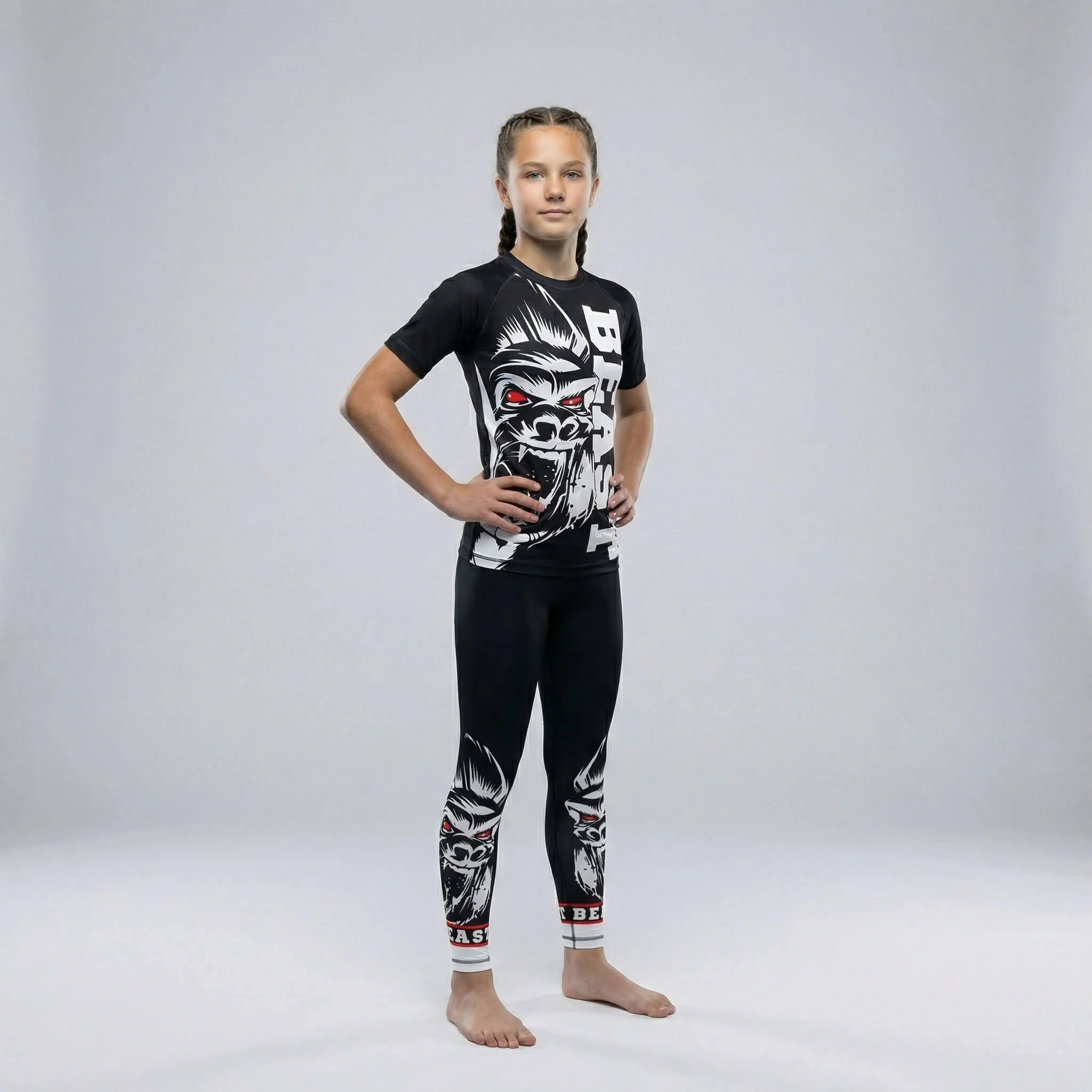 Gorilla Beast Kids Short Sleeve Rash Guard - Image 5