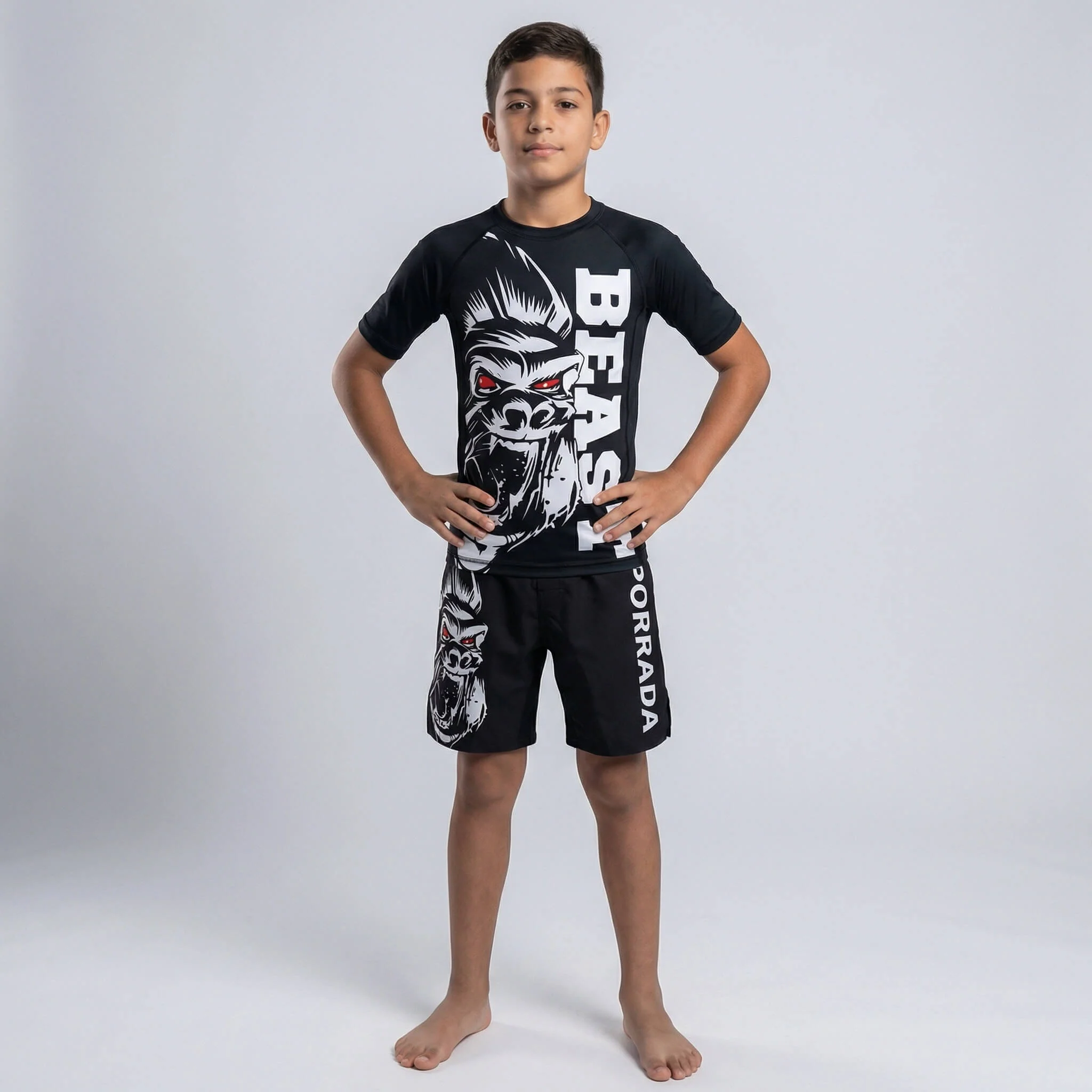 Gorilla Beast Kids Short Sleeve Rash Guard - Image 7