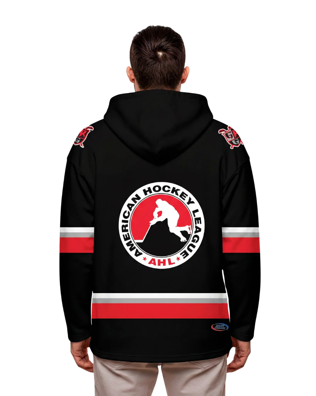 Grand Rapids Griffins AHL Hockey Embroidered Lace Hoodie - Image 3