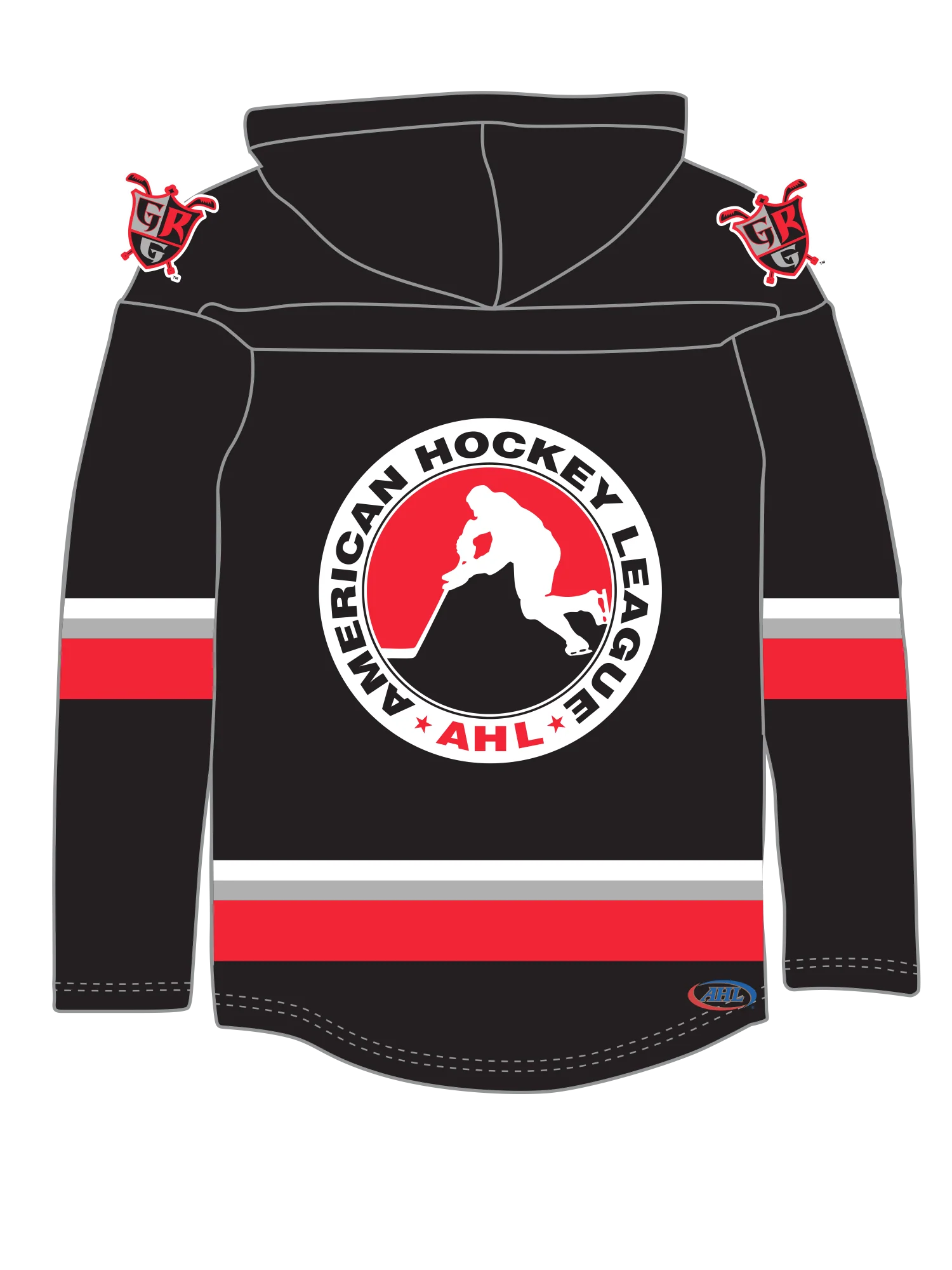 Grand Rapids Griffins AHL Hockey Embroidered Lace Hoodie - Image 4