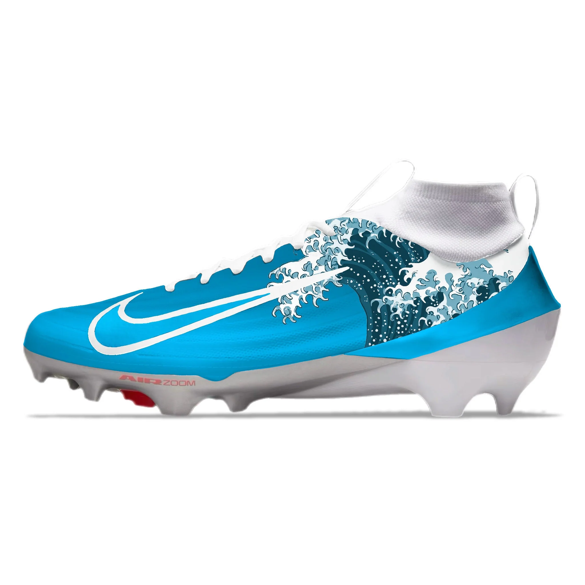 "Great Wave” Nike Vapor Pro 1 Football Cleats - Image 2