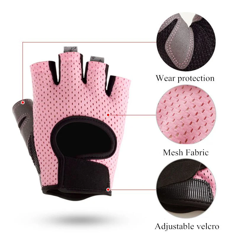 Gym Gloves, Women Yoga Weightlifting gloves   Breathable Half Finger Anti-Slip Pad Bicycle Cycling Glove Sport Exercise Equipment - Image 32