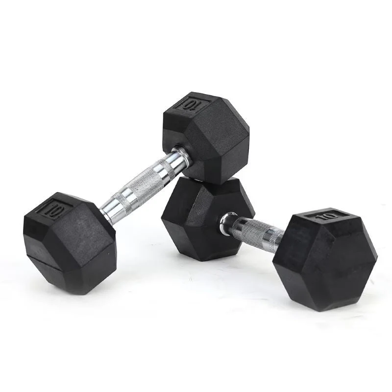 HDRS Rubber Coated Dumbbell with Contoured Chrome Handle - Image 13