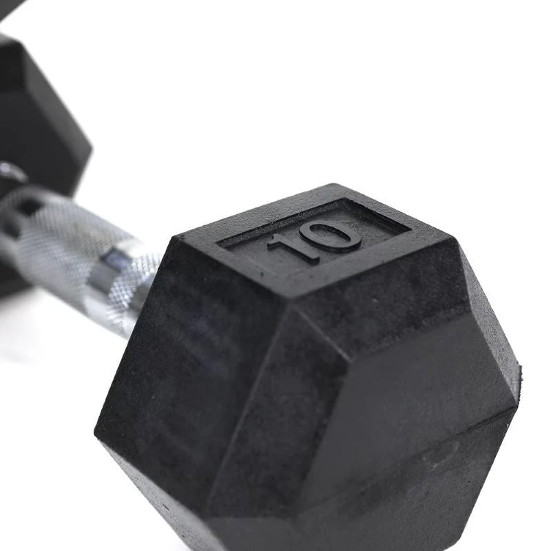 HDRS Rubber Coated Dumbbell with Contoured Chrome Handle - Image 14