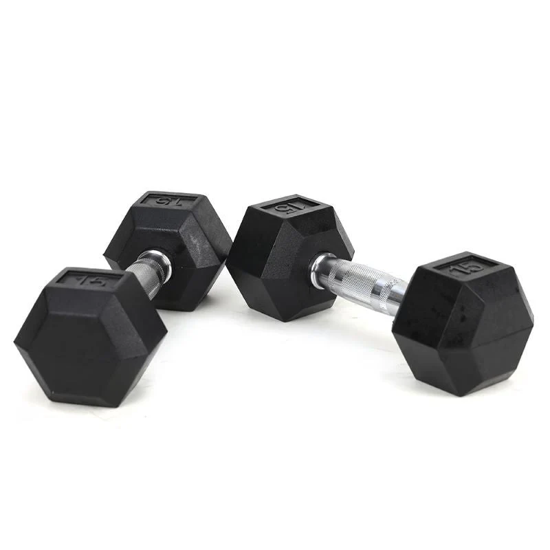 HDRS Rubber Coated Dumbbell with Contoured Chrome Handle - Image 19