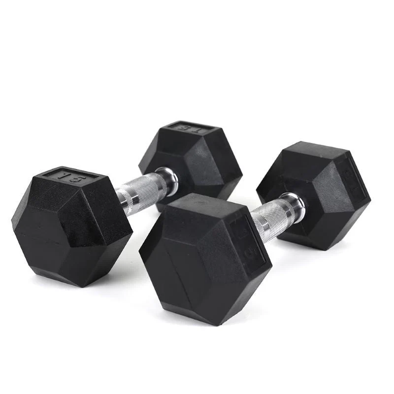 HDRS Rubber Coated Dumbbell with Contoured Chrome Handle - Image 20