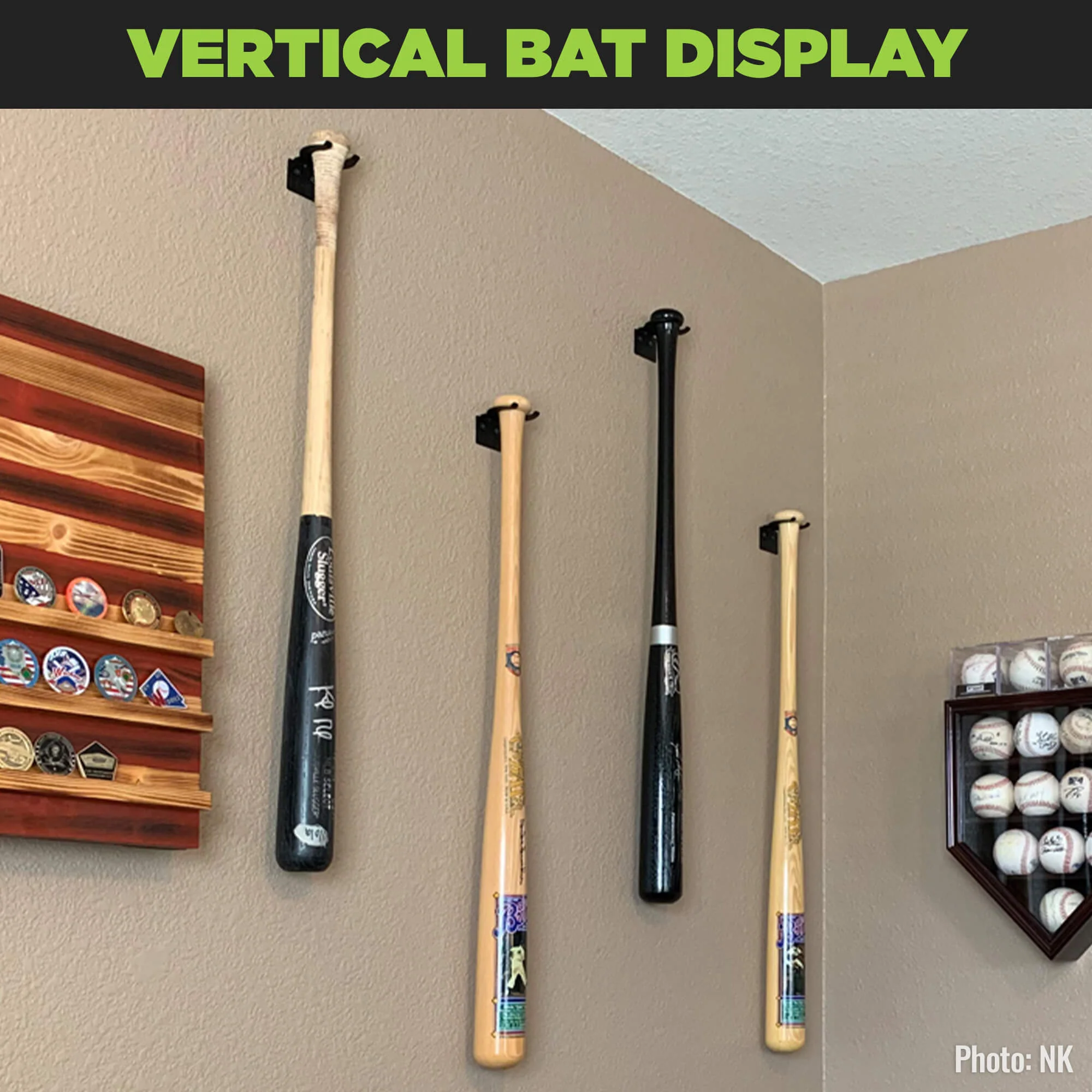 HIDEit Vertical Baseball Bat Mount - Image 3