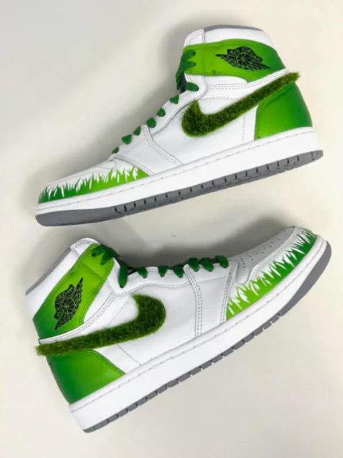 "I Want To Mow Your Lawn" Jordan 1 High Shoes - Image 2