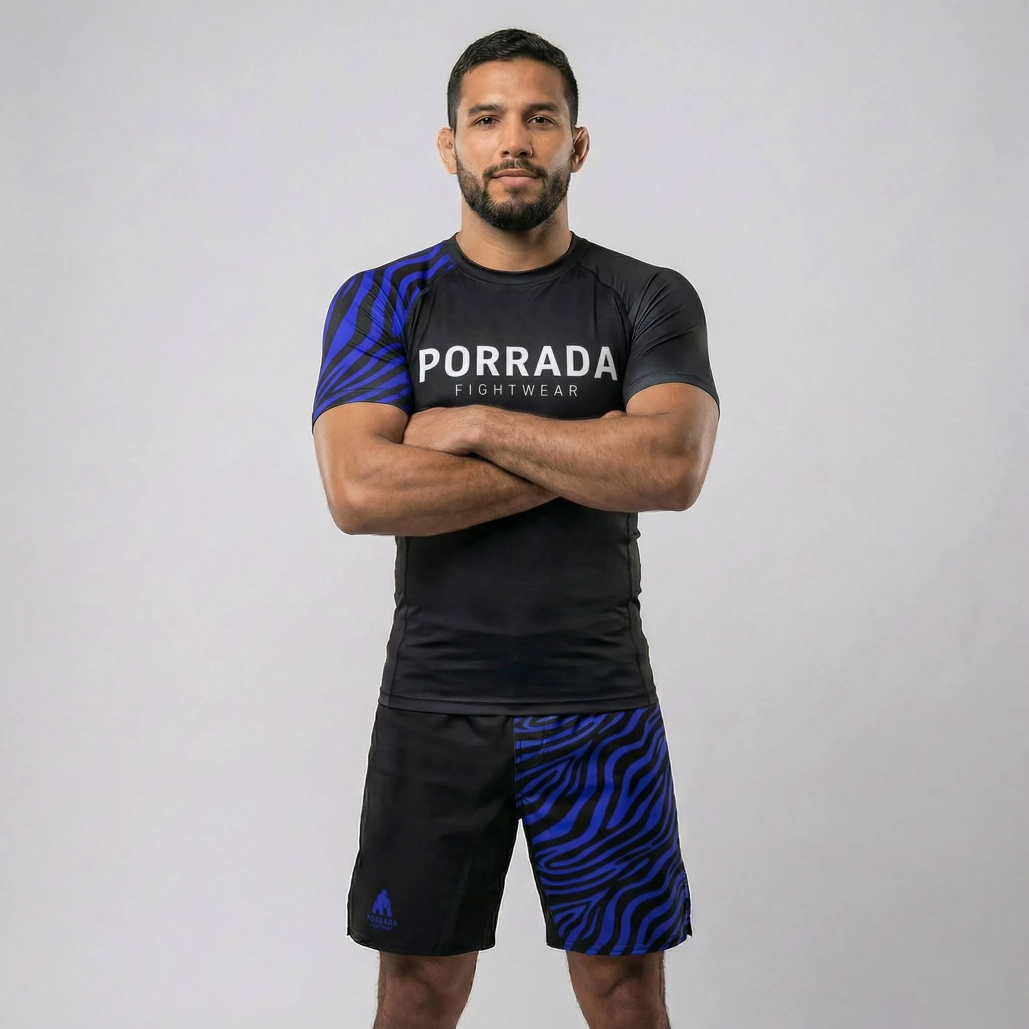 IBJJF Blue Ranked Short Sleeve Rash Guard - Image 2