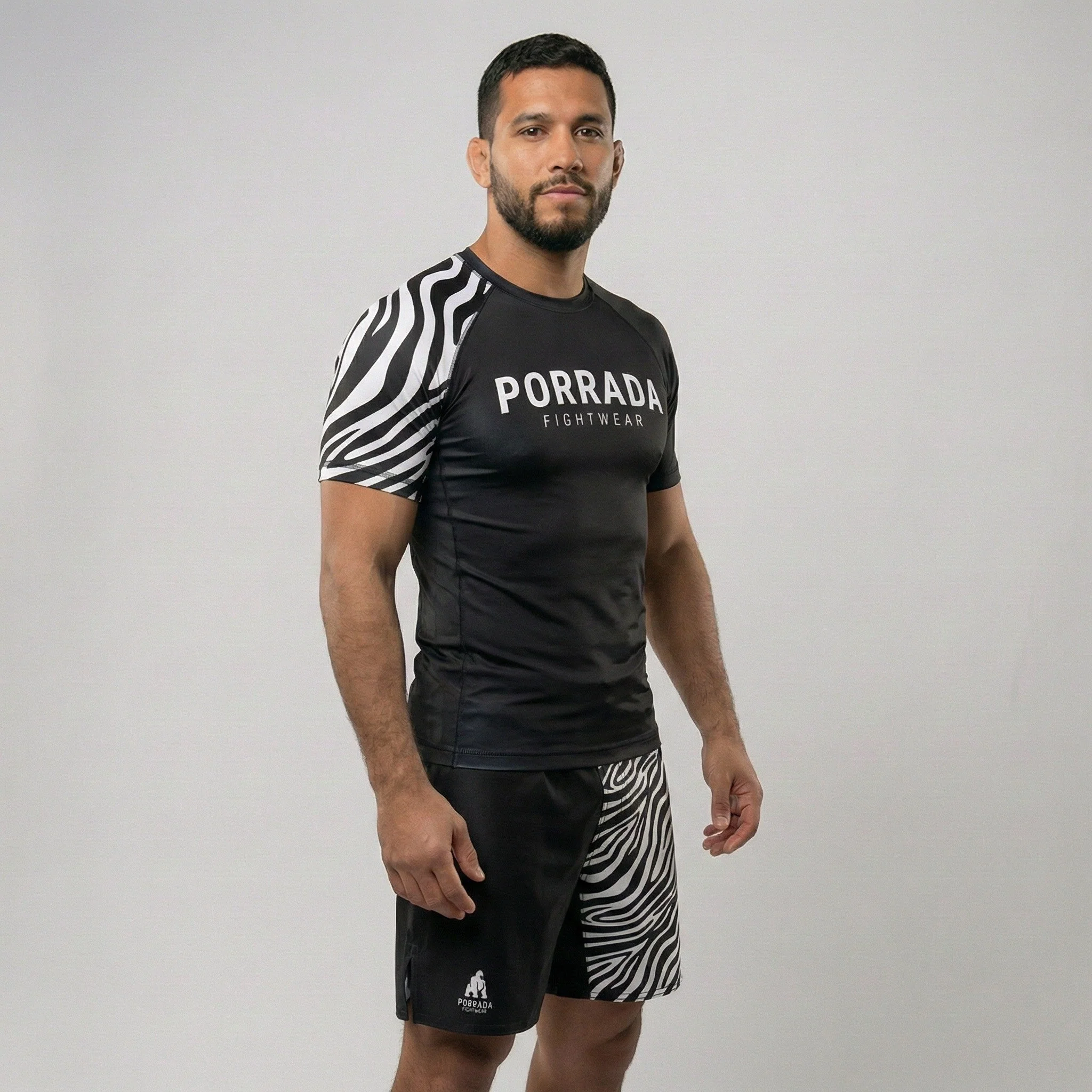 IBJJF White Ranked Short Sleeve Rash Guard - Image 2