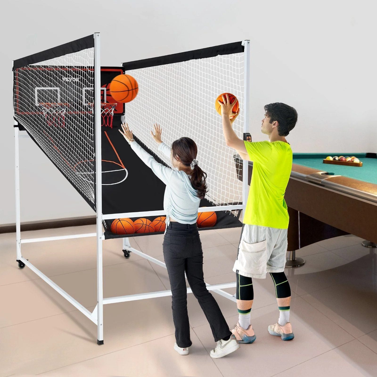 Interactive Dual Player Arcade Basketball Challenge - Home Game with Scoreboard & 8 Modes - Image 8