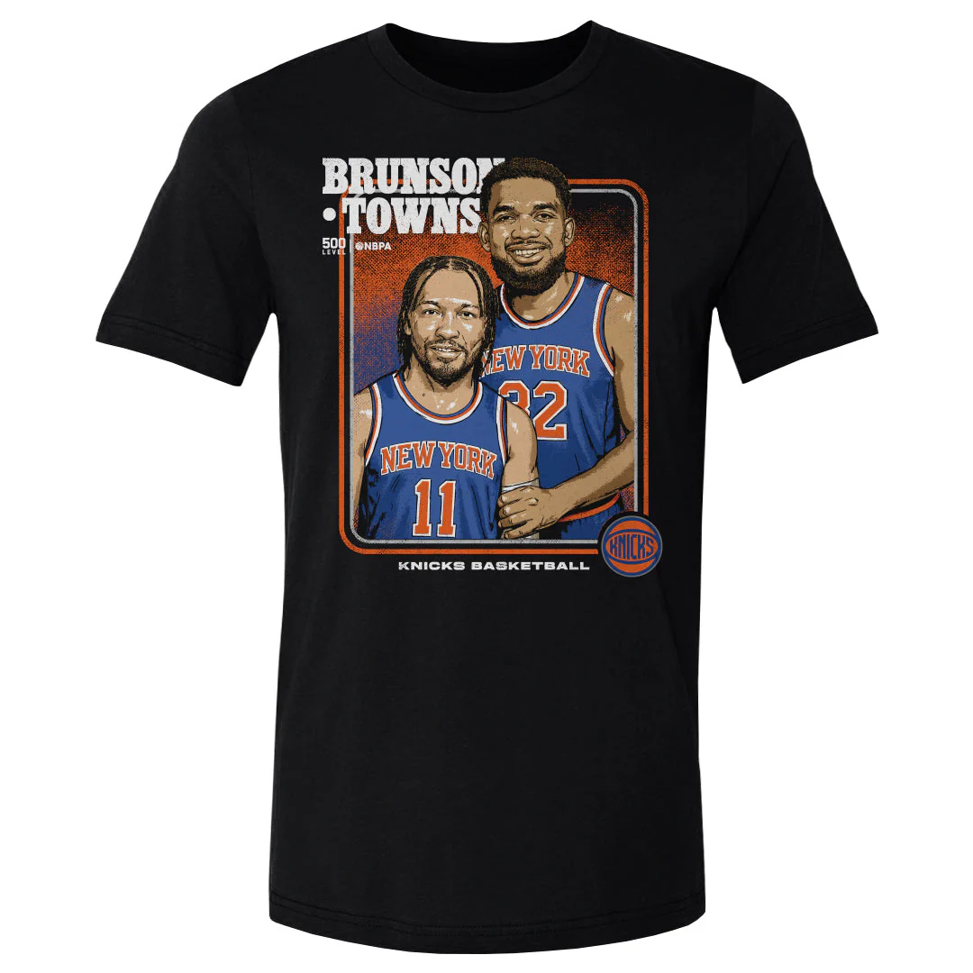 Jalen Brunson & Karl-anthony Towns New York Knicks Step Brothers Wht - Image 2