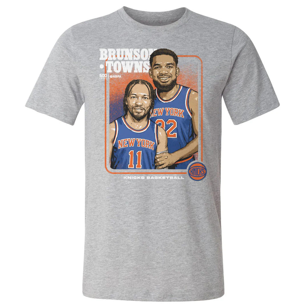Jalen Brunson & Karl-anthony Towns New York Knicks Step Brothers Wht - Image 3