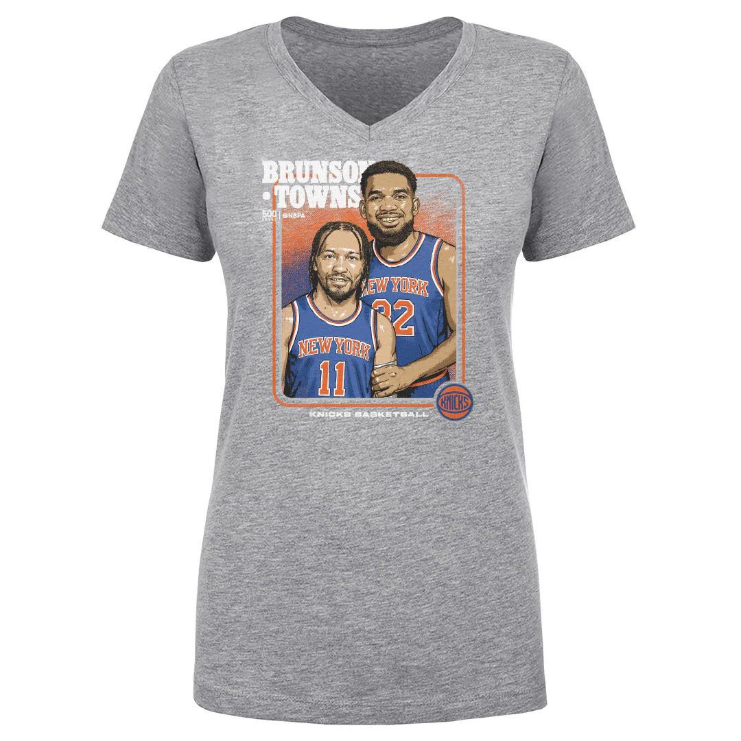 Jalen Brunson & Karl-anthony Towns New York Knicks Step Brothers Wht - Image 3