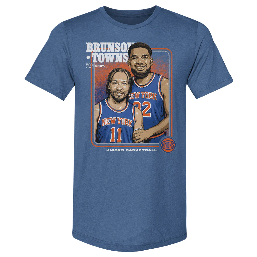 Jalen Brunson & Karl-anthony Towns New York Knicks Step Brothers Wht - Image 3
