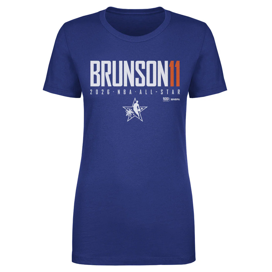 Jalen Brunson New York Knicks 2026 NBA All-Star Elite WHT Women's T-Shirt