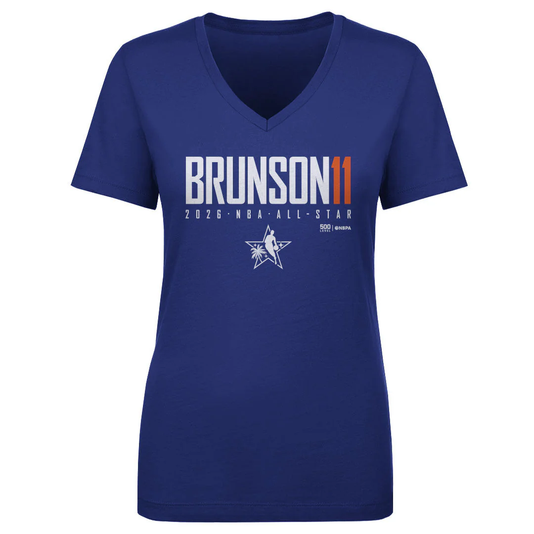 Jalen Brunson New York Knicks 2026 NBA All-Star Elite WHT Women's T-Shirt - Image 2