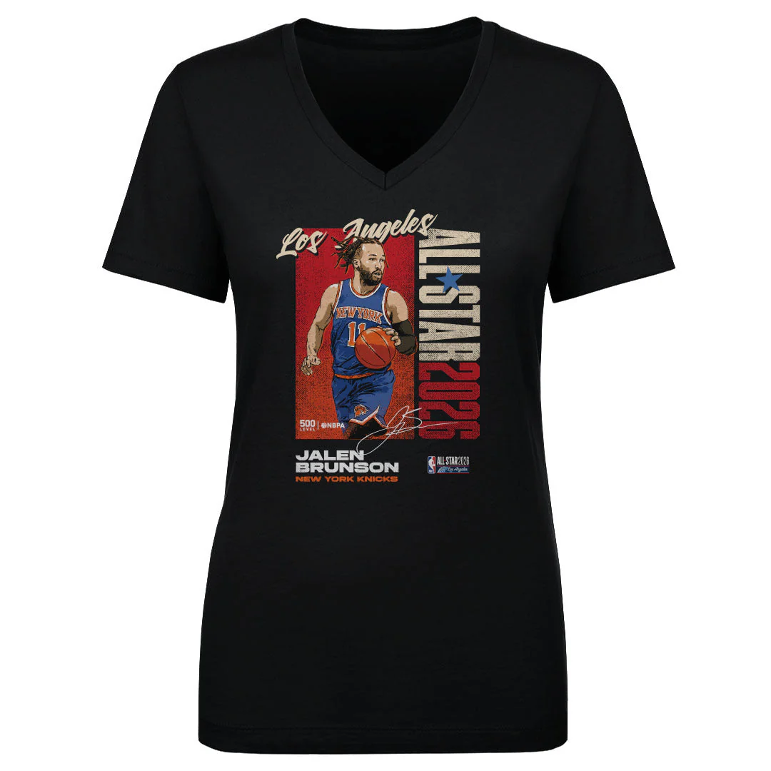Jalen Brunson New York Knicks 2026 NBA All-star Vertical Wht Women's T-Shirt