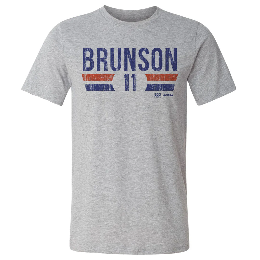 Jalen Brunson New York Knicks Font Men's T-Shirt - Image 3