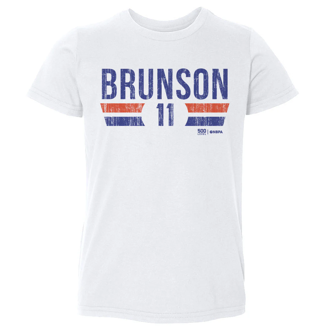 Jalen Brunson New York Knicks Font Kids T-Shirt - Image 2
