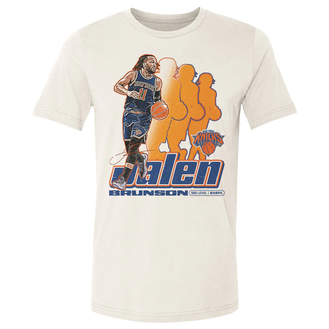 Jalen Brunson New York Knicks Retro Men's T-Shirt - Image 3