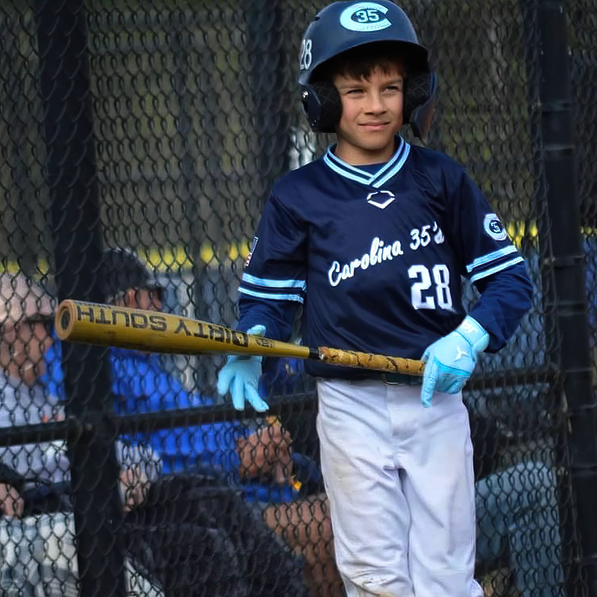 Jax Batting Gloves | Baby Blue | Pro Cuff - Image 2