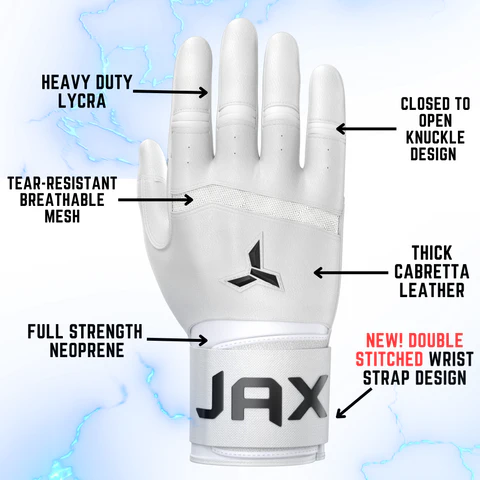 Jax Batting Gloves | Lavender Purple | Strap Cuff - Image 4