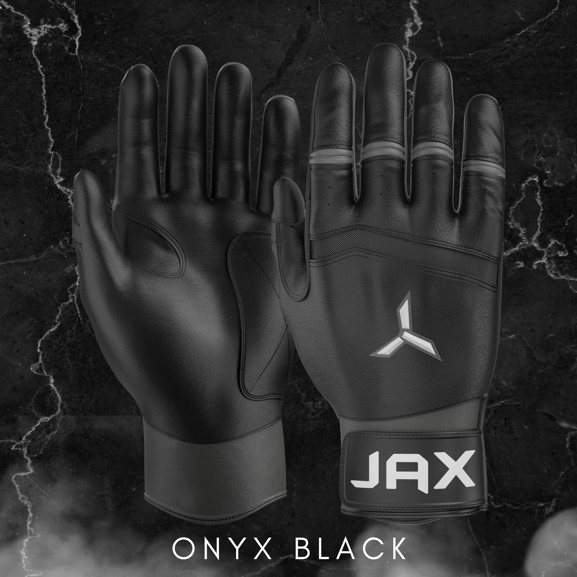 Jax Batting Gloves | Onyx Black | Pro Cuff - Image 3