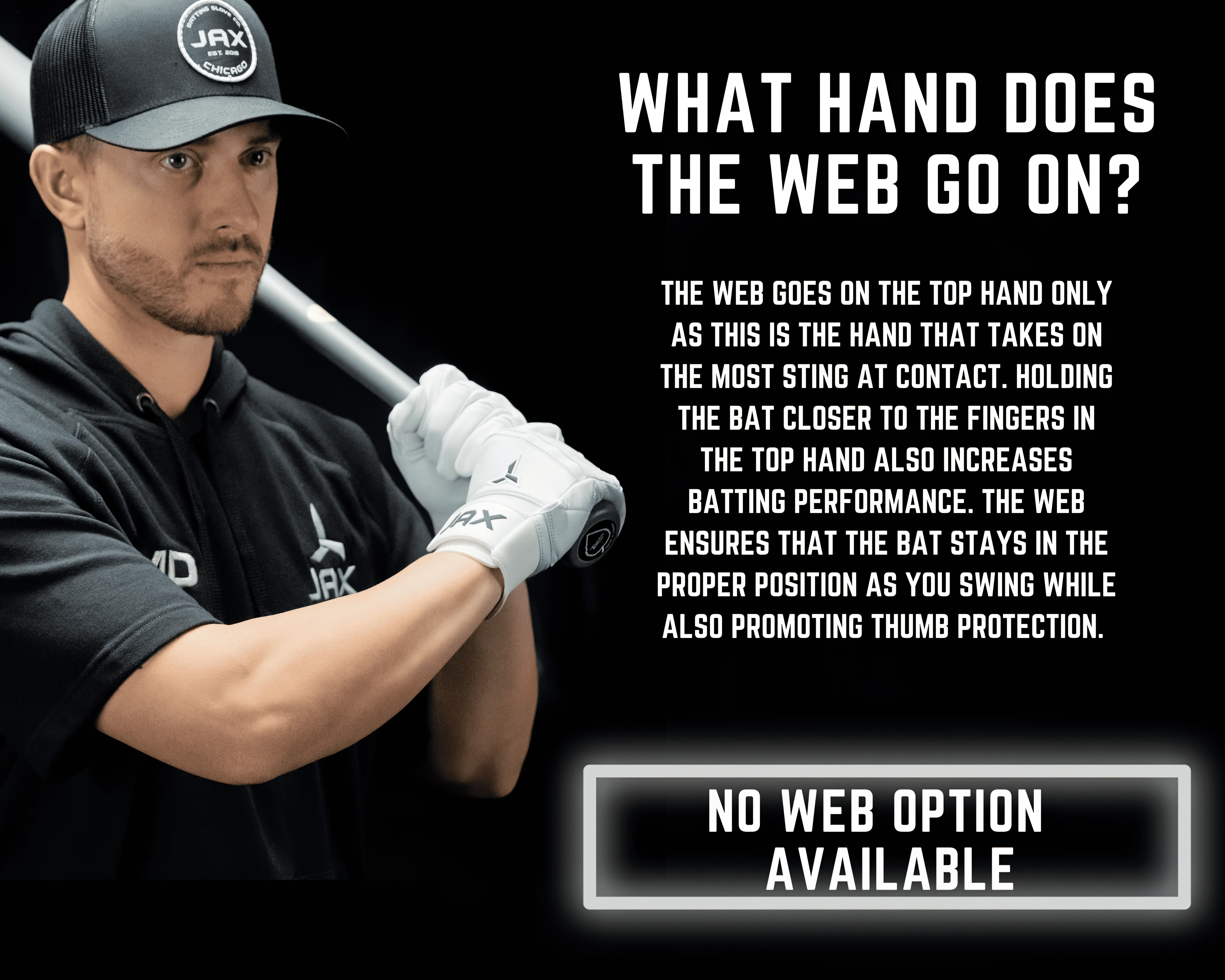 Jax Batting Gloves | Onyx Black | Pro Cuff - Image 6