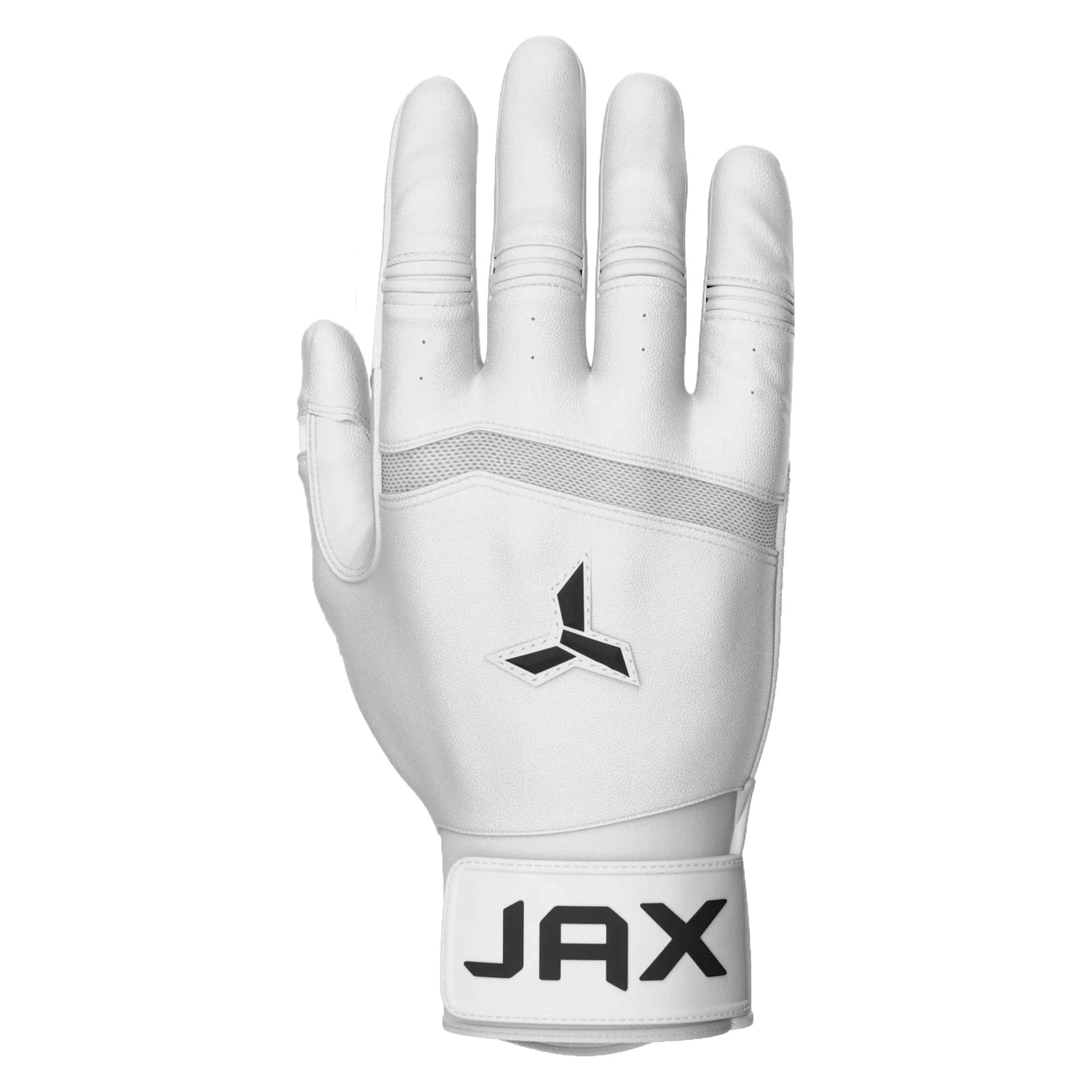 Jax Batting Gloves | Platinum White | Pro Cuff - Image 2
