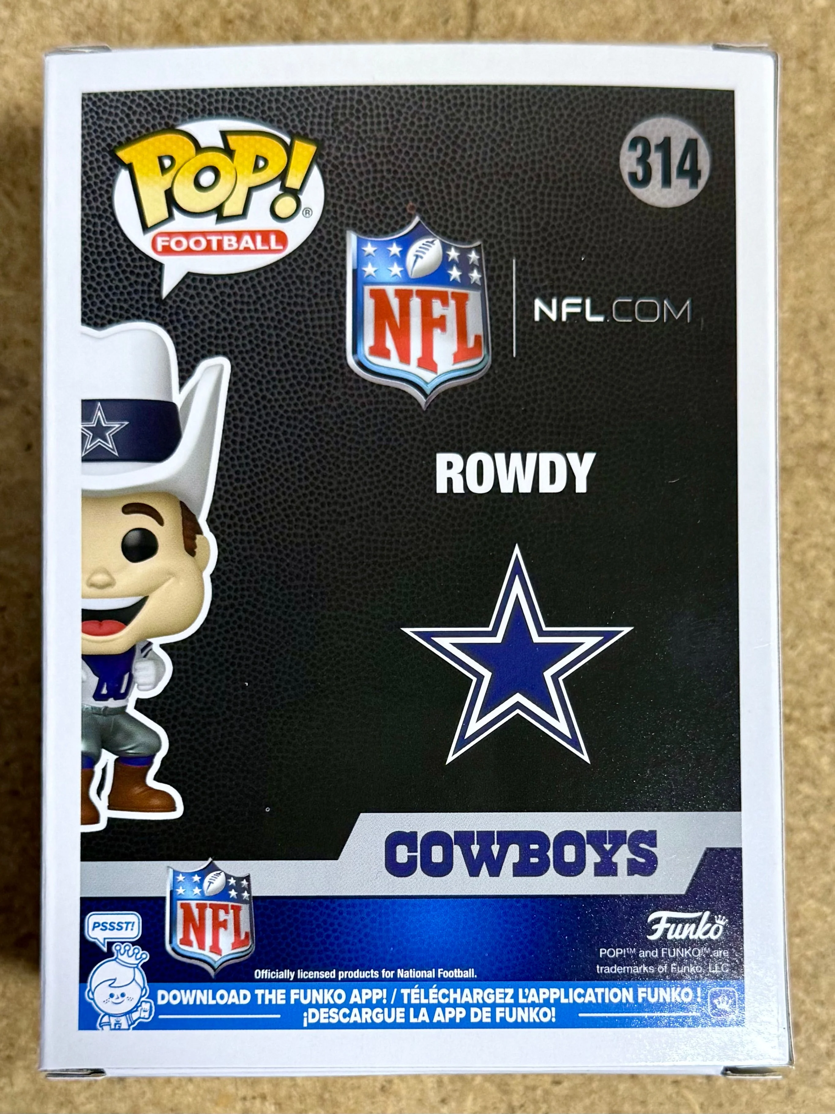 Autographed Jaydon Blue Signed NFL Dallas Cowboys Mascot Rowdy Funko Pop! #314 - Image 5