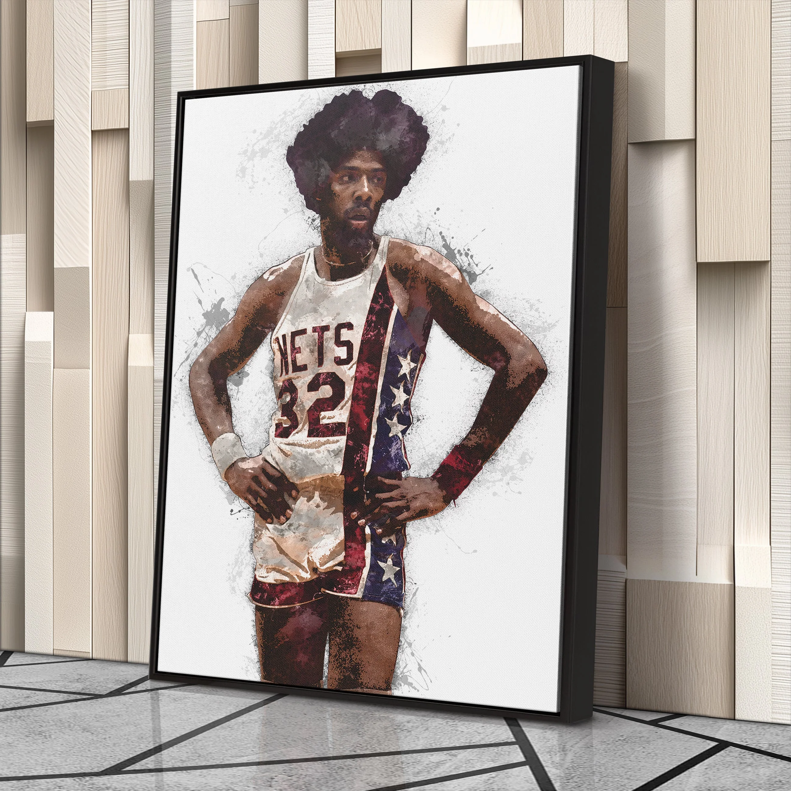 Julius Erving Canvas Art – New Jersey Nets Wall Decor - Image 4