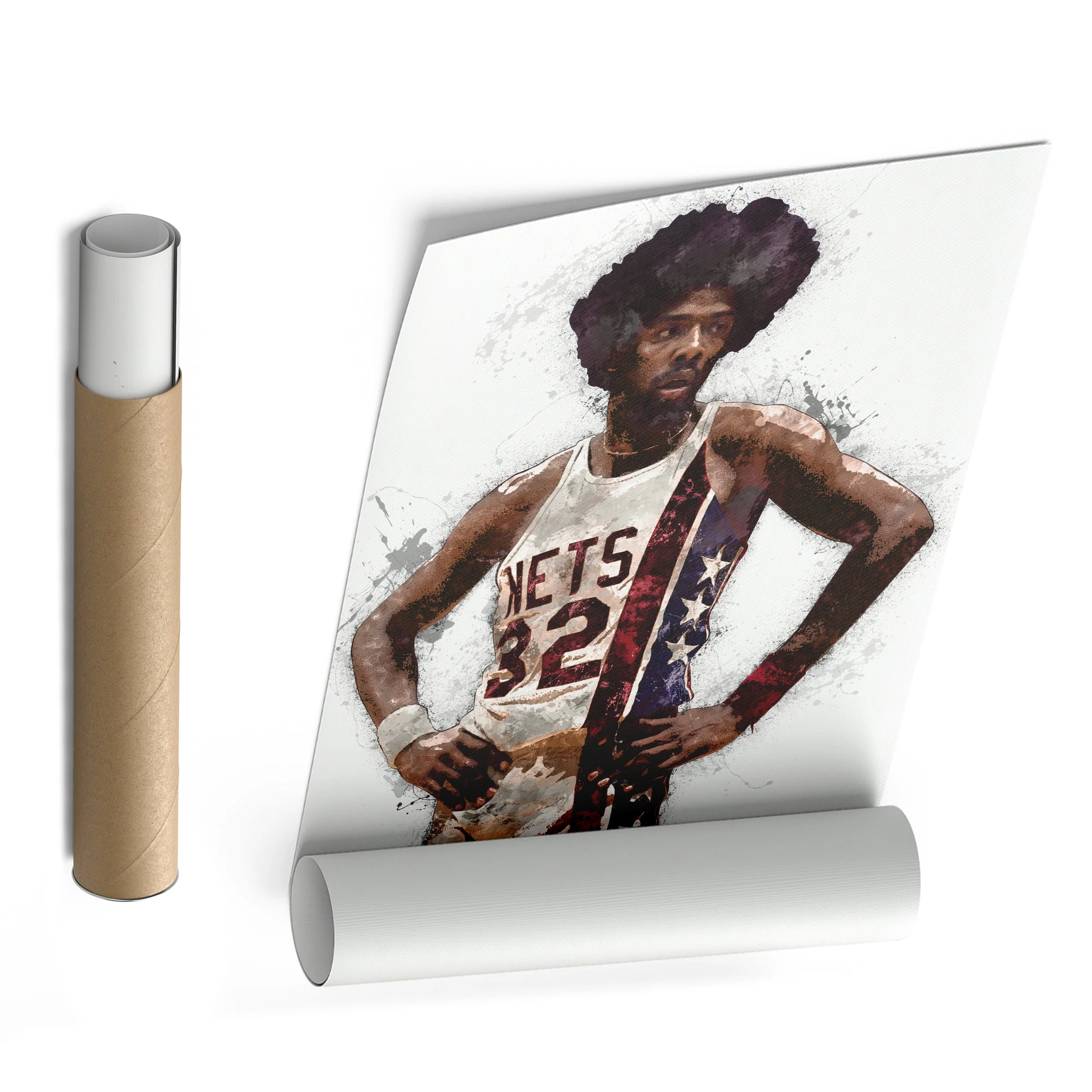 Julius Erving Canvas Art – New Jersey Nets Wall Decor - Image 8