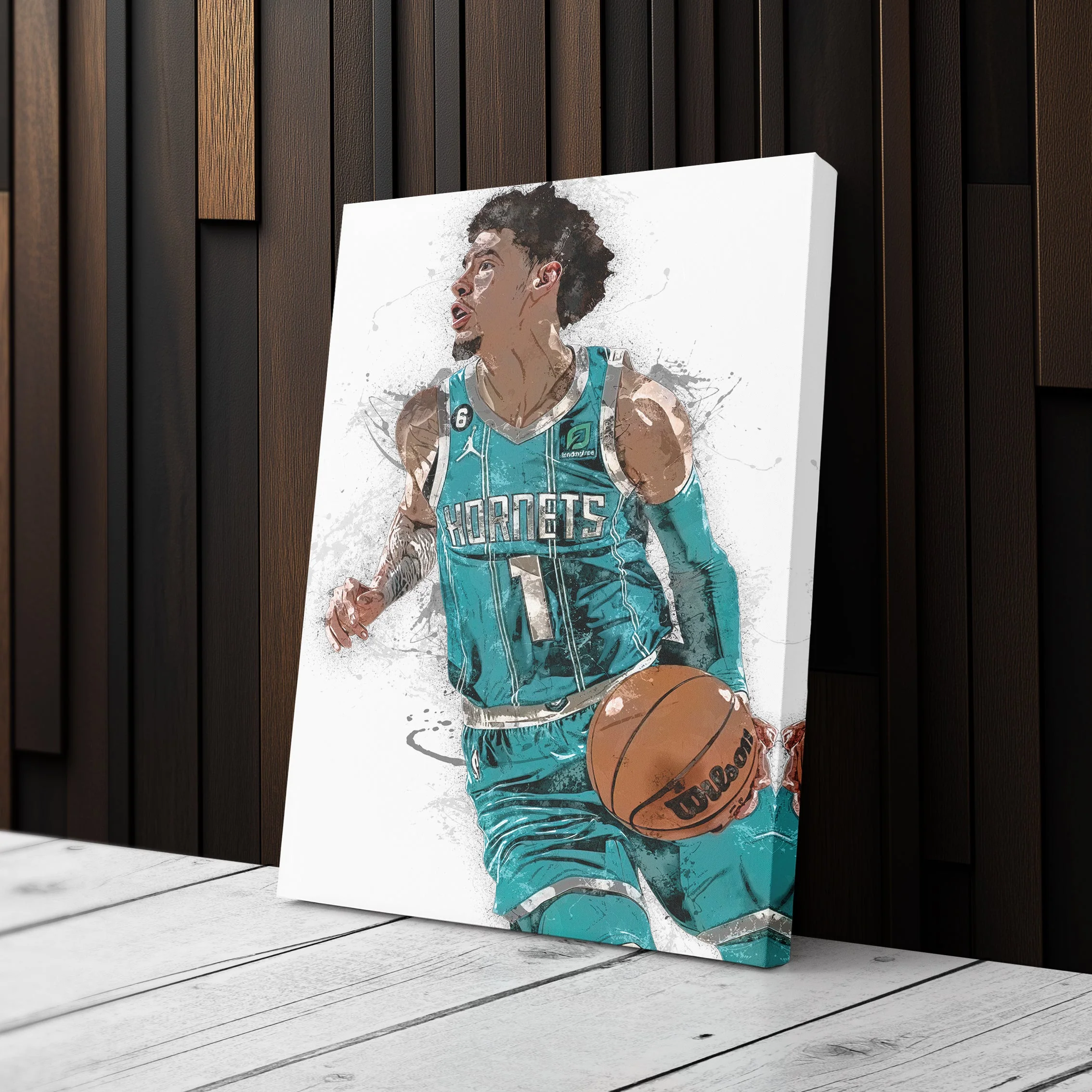 LaMelo Ball Canvas Art – Charlotte Hornets Wall Decor - Image 3