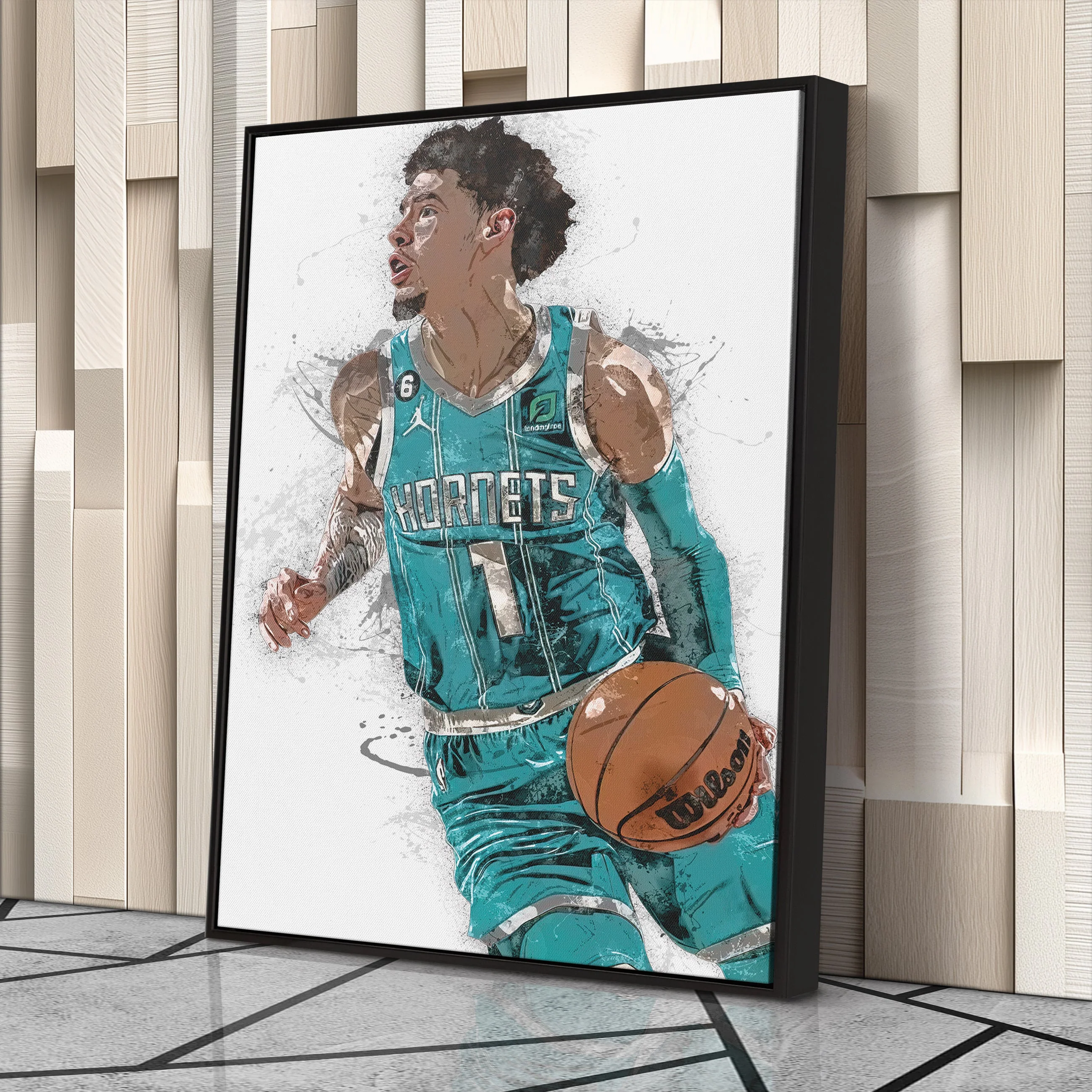 LaMelo Ball Canvas Art – Charlotte Hornets Wall Decor - Image 4