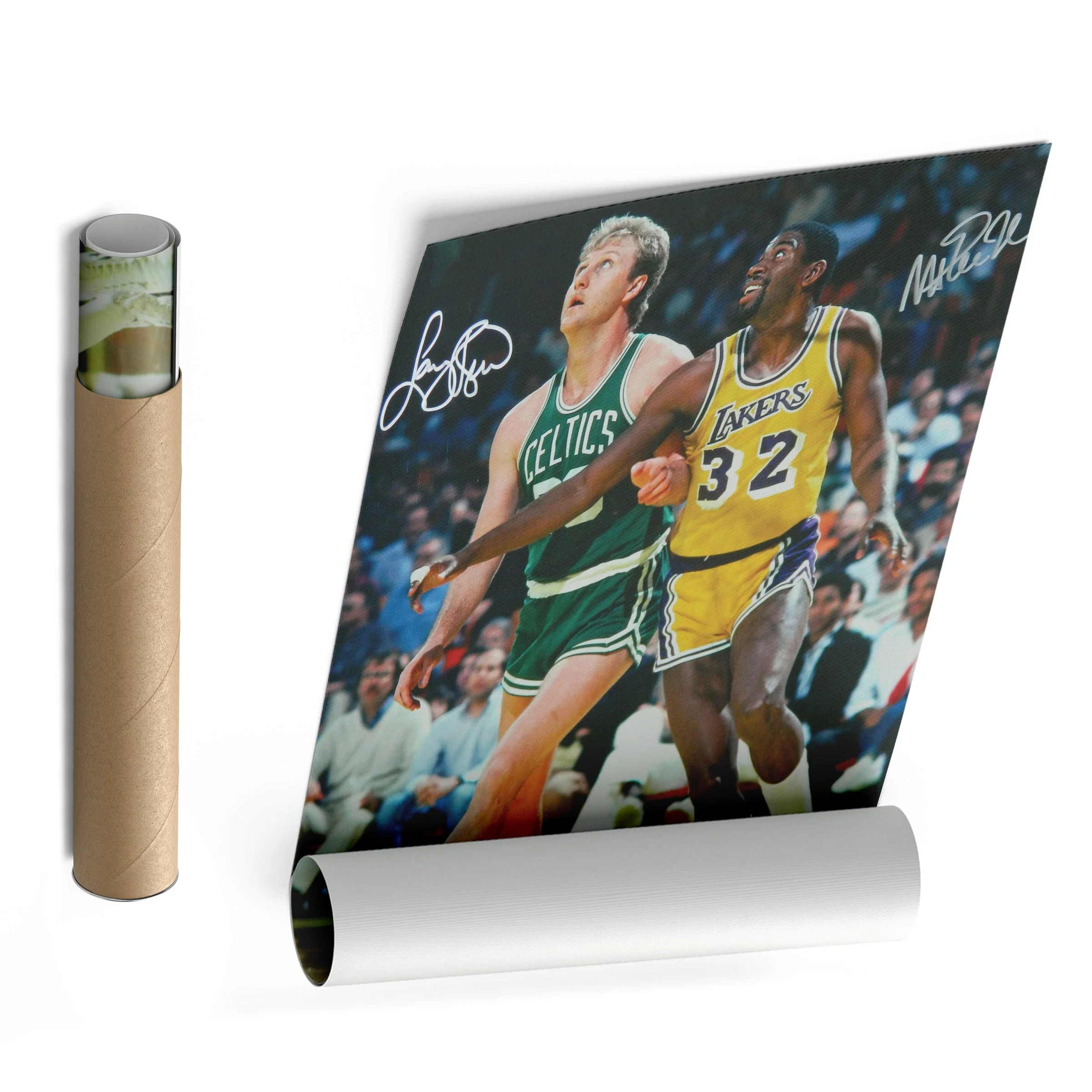 Larry Bird & Magic Johnson Canvas Wall Art - Image 3